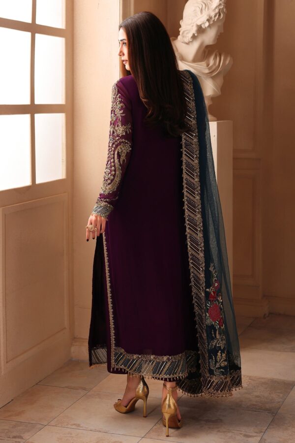 Charizma 3-PC Unstitched Embroidered Luxury Chiffon DJW6-01 - Image 3
