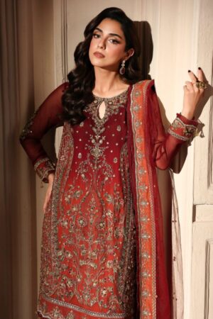 Alternative view of Charizma 3-PC Unstitched Embroidered Luxury Chiffon DJW6-08  (HIT CODE)