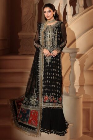 Charizma 3-PC Unstitched Embroidered Luxury Chiffon DJW6-04