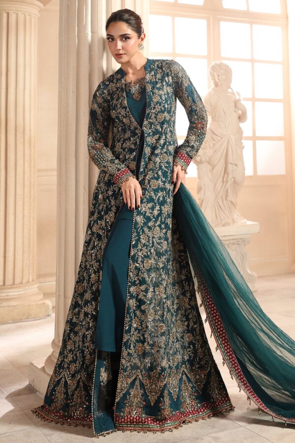 Charizma 3-PC Unstitched Embroidered Luxury Chiffon DJW6-05 - Image 2