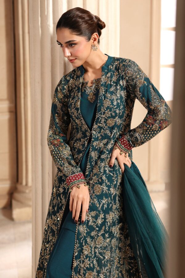 Charizma 3-PC Unstitched Embroidered Luxury Chiffon DJW6-05 - Image 3