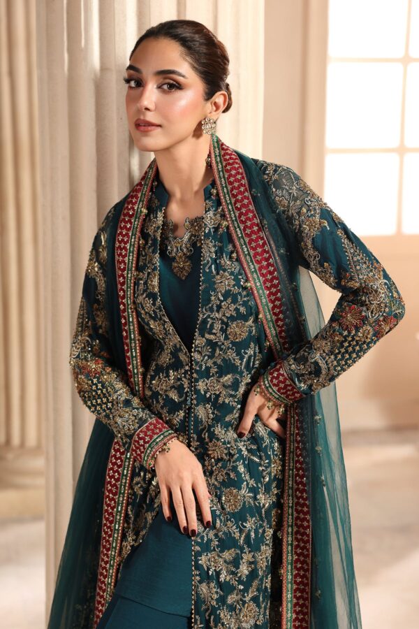 Charizma 3-PC Unstitched Embroidered Luxury Chiffon DJW6-05 - Image 5