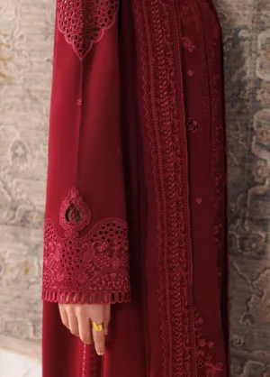 Alternative view of Q line by Qalamkar Embroidered Slub Linen  Neirah QLW-08