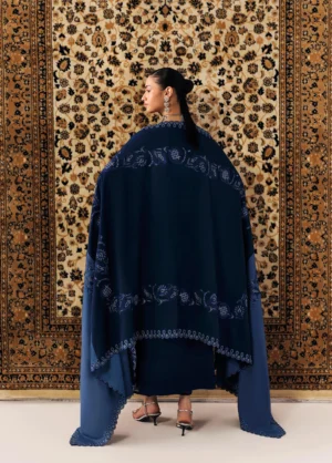 Alternative view of Q line by Qalamkar Embroidered Slub Linen 3  Seran QLW-10