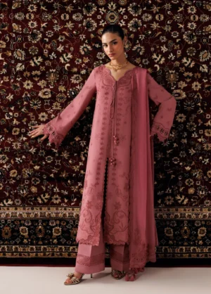 Q line by Qalamkar Embroidered Slub Linen  Daniya QLW-13