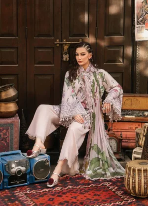 Alternative view of M Prints by Maria B Unstitched Printed Cambric 3 Piece Suit - 9A