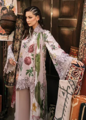 M Prints by Maria B Unstitched Printed Cambric 3 Piece Suit - 9A