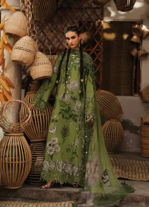 M Prints by Maria B Unstitched Printed Cambric 3 Piece Suit - 9B