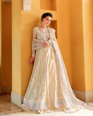 Alternative view of Bachelorette by Mushq Unstitched Hand work Chiffon - Blush Hour