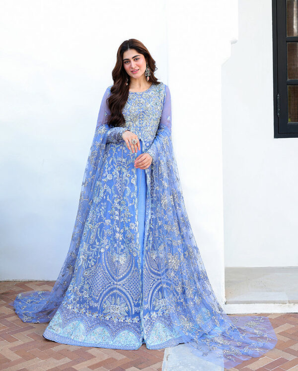 Bachelorette by Mushq Unstitched Embroidered Chiffon - Blushing Bride (HIT CODE) - Image 3