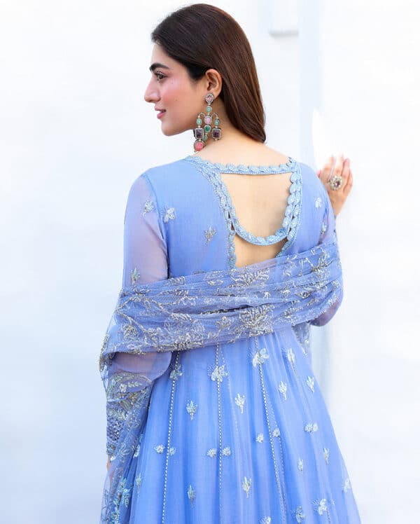 Bachelorette by Mushq Unstitched Embroidered Chiffon - Blushing Bride (HIT CODE) - Image 4