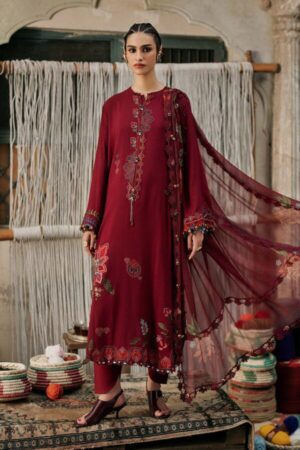 Alternative view of M Prints by Maria B Unstitched Embroidered Dobby Linen 3 Piece Suit -10A