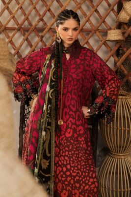 M Prints by Maria B Unstitched Printed Linen 3 Piece Suit - 1A