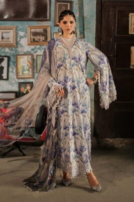 M Prints by Maria B Unstitched Embroidered Cambric 3 Piece Suit -4A