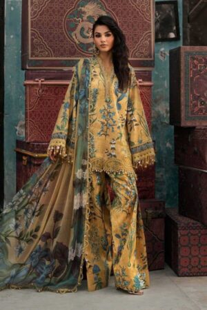 M Prints by Maria B Unstitched Printed Cambric 3 Piece Suit -6A