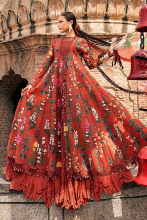 M Prints by Maria B Unstitched Printed Cambric 3 Piece Suit -6B