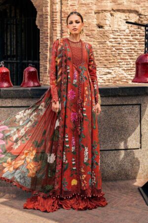 Alternative view of M Prints by Maria B Unstitched Printed Cambric 3 Piece Suit -6B