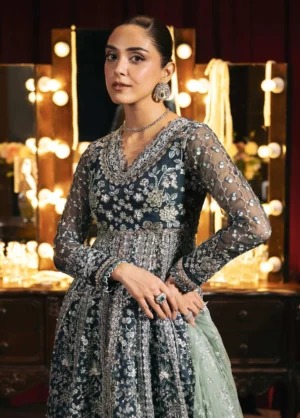 Alternative view of Seranade by Elaf Unstitched Embroidered Organza 3 Piece Suit Mélodie - 02
