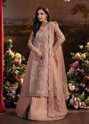 Seranade by Elaf Unstitched Embroidered Poly Net 3 Piece Suit Valentina -03