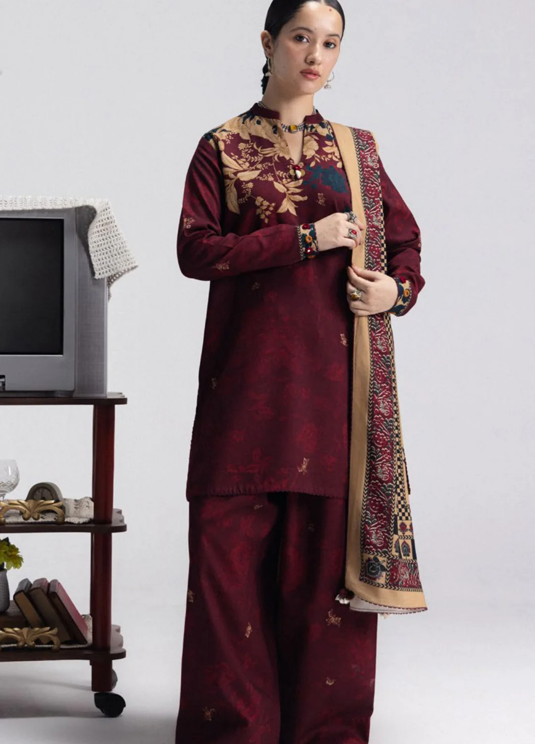 Coco Prints Winter by Zara Shahjahan Iris - 8A