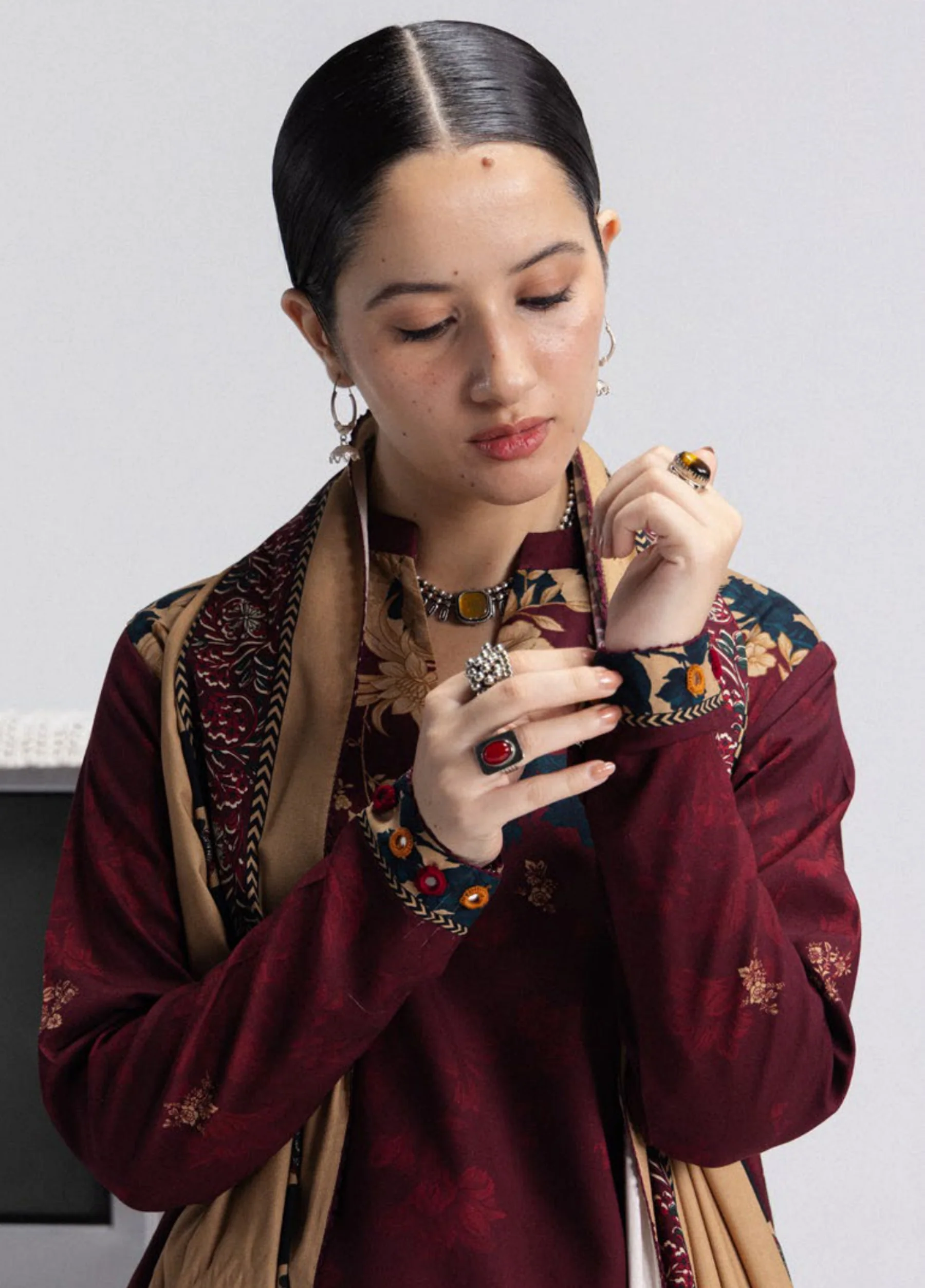 Coco Prints Winter by Zara Shahjahan Iris - 8A - Image 4