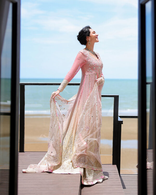 Bachelorette by Mushq Unstitched Hand work Chiffon - Last Fling (HIT CODE) - Image 2