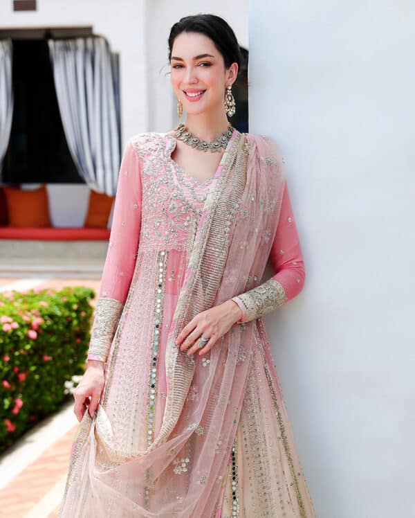 Bachelorette by Mushq Unstitched Hand work Chiffon - Last Fling (HIT CODE) - Image 4