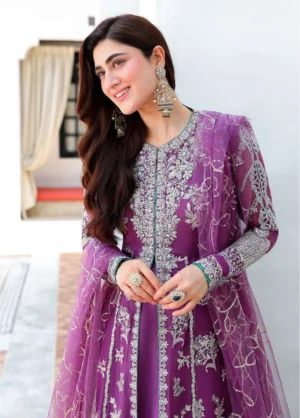 Alternative view of Bachelorette by Mushq Unstitched Embroidered Chiffon - Dream Girl