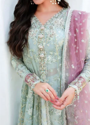 Alternative view of Bachelorette by Mushq Unstitched Embroidered Chiffon - Flirty Muse