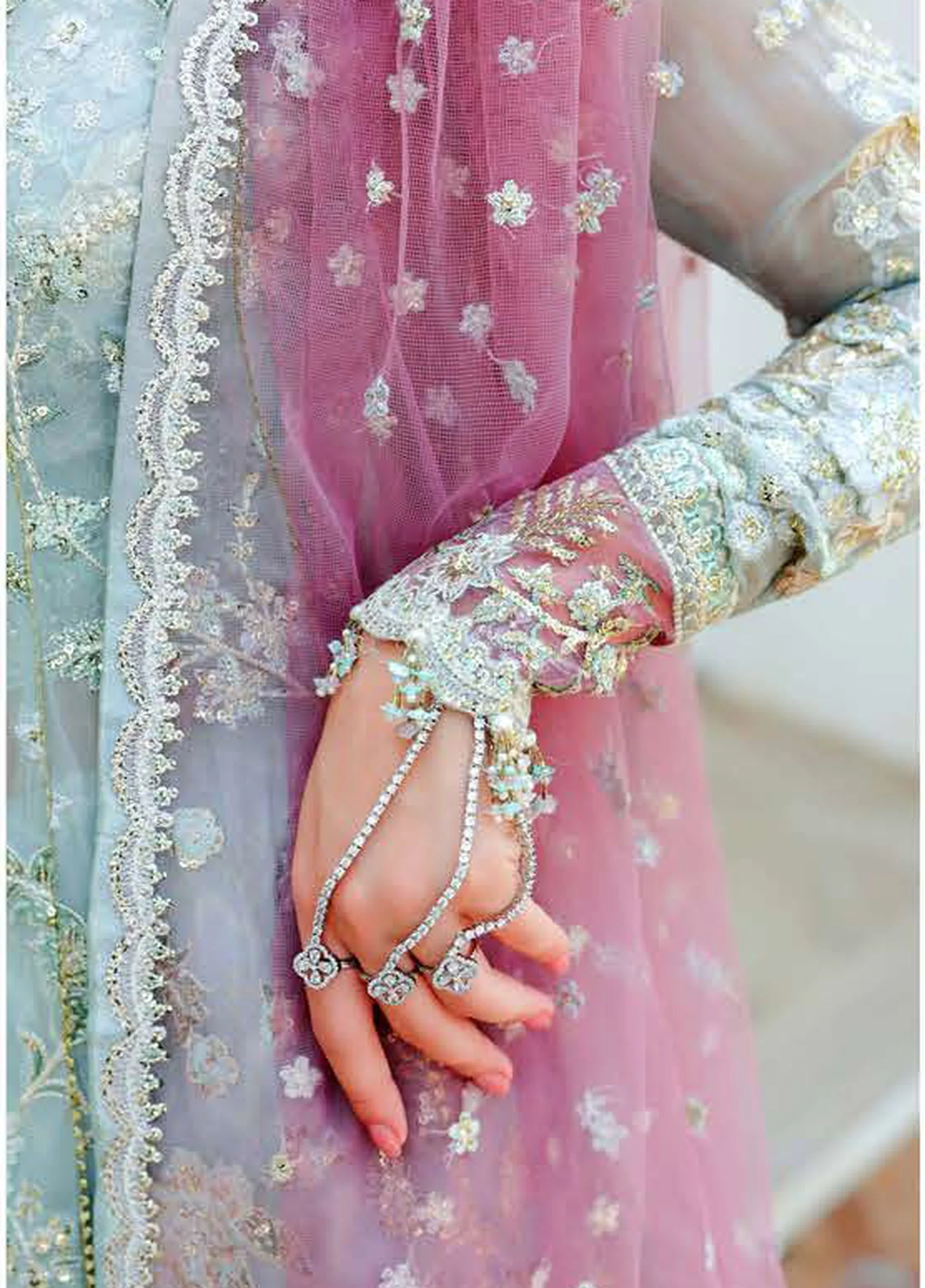 Bachelorette by Mushq Unstitched Embroidered Chiffon - Flirty Muse - Image 3