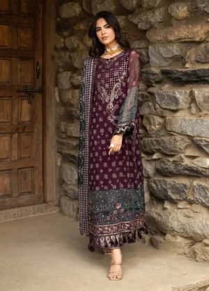 Vasal by Charizma Unstitched Embroidered Chiffon 3 Piece Suit - VSLW6-12