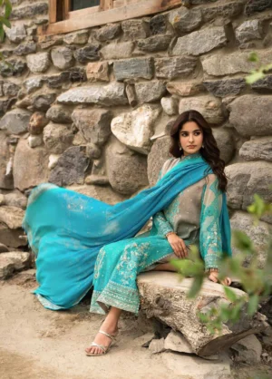 Alternative view of Vasal by Charizma Unstitched Embroidered Chiffon 4 Piece Suit - VSLW6-17