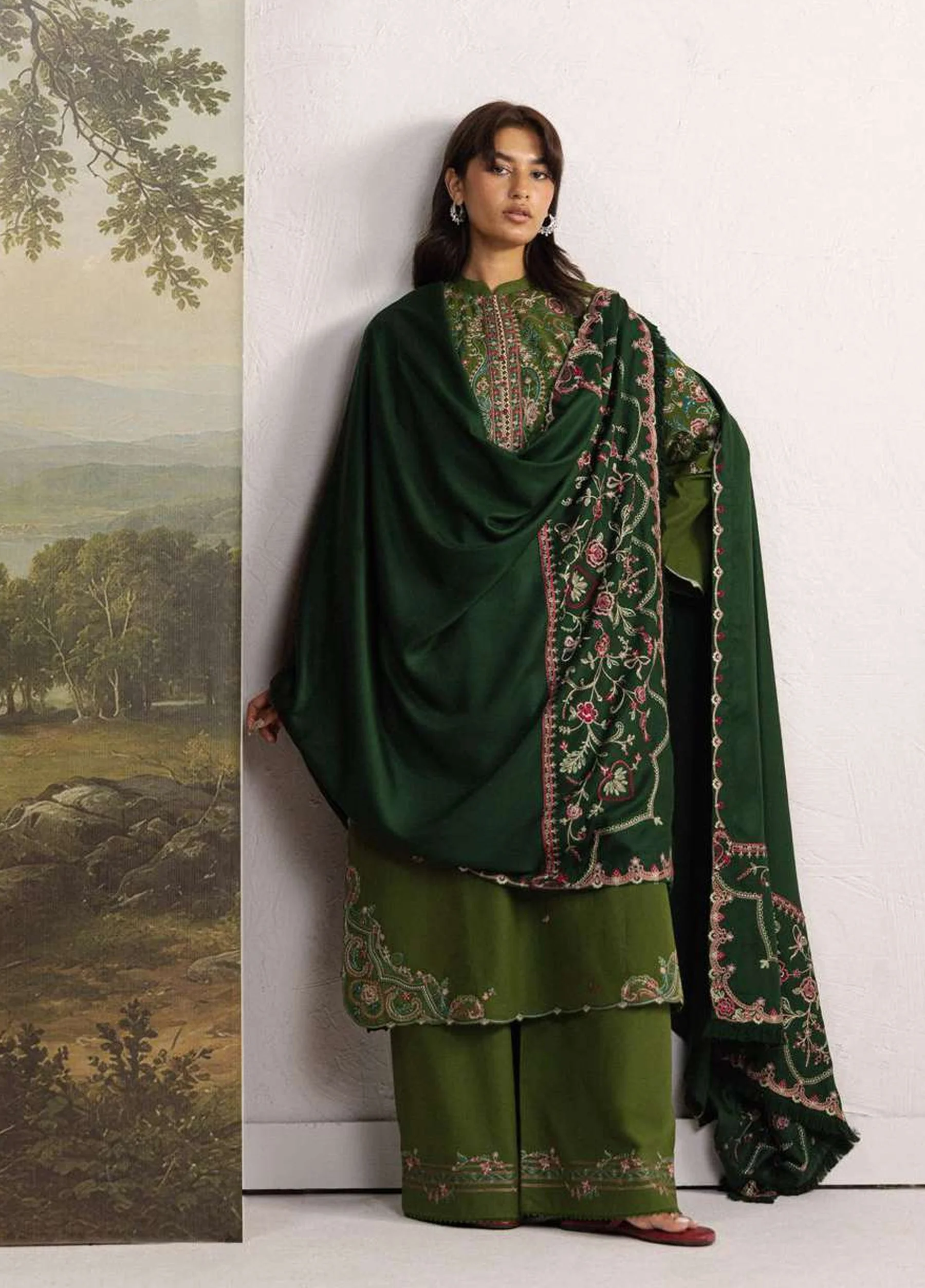 Coco by Zara Shahjahan Unstitched Khaddar SHAB 5B - Winter Collection