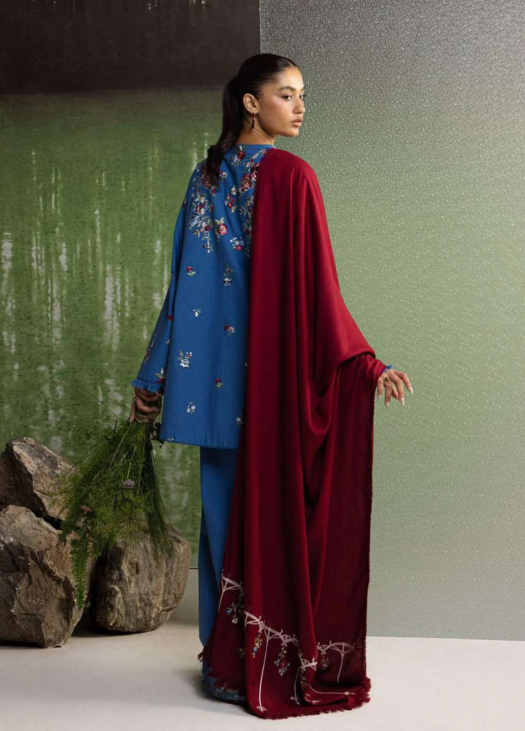 Coco by Zara Shahjahan Unstitched Khaddar ASMANI 9A - Winter Collection - Image 2