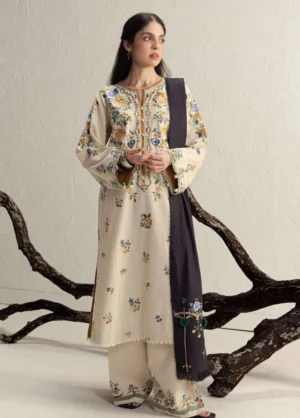 Coco by Zara Shahjahan Unstitched Khaddar  ASMANI 9B - Winter Collection