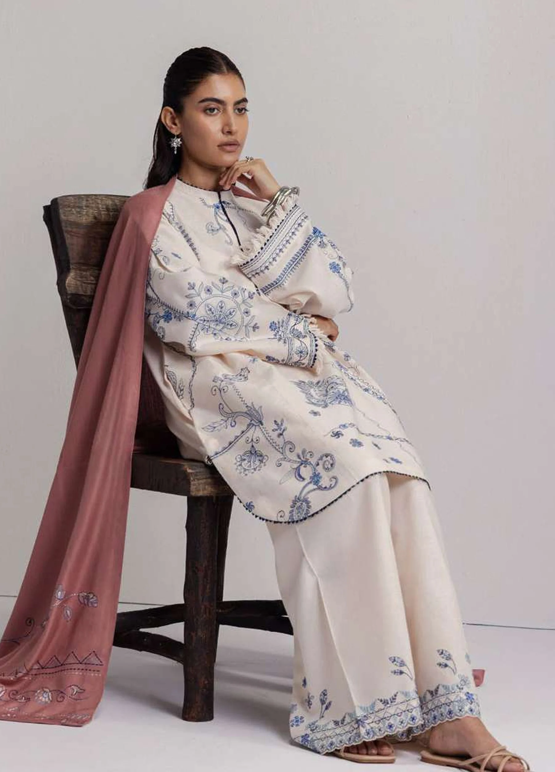 Coco by Zara Shahjahan Unstitched Khaddar DIBA 10B - Winter Collection - Image 2