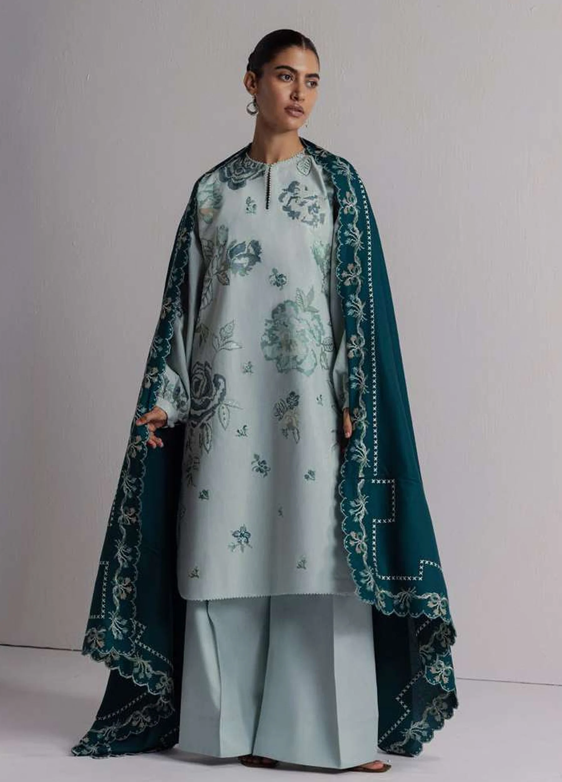 Coco by Zara Shahjahan Unstitched Khaddar RAKHSH 3B - Winter Collection