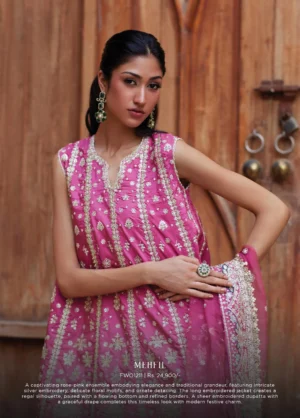 Alternative view of Dastangoi by Afrozeh Unstitched Embroidered Velvet 3 Piece Suit MEHFIL-1211