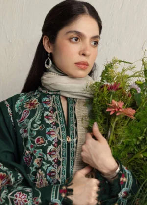 Alternative view of Coco by Zara Shahjahan Unstitched Khaddar  OCHRE 2B - Winter Collection