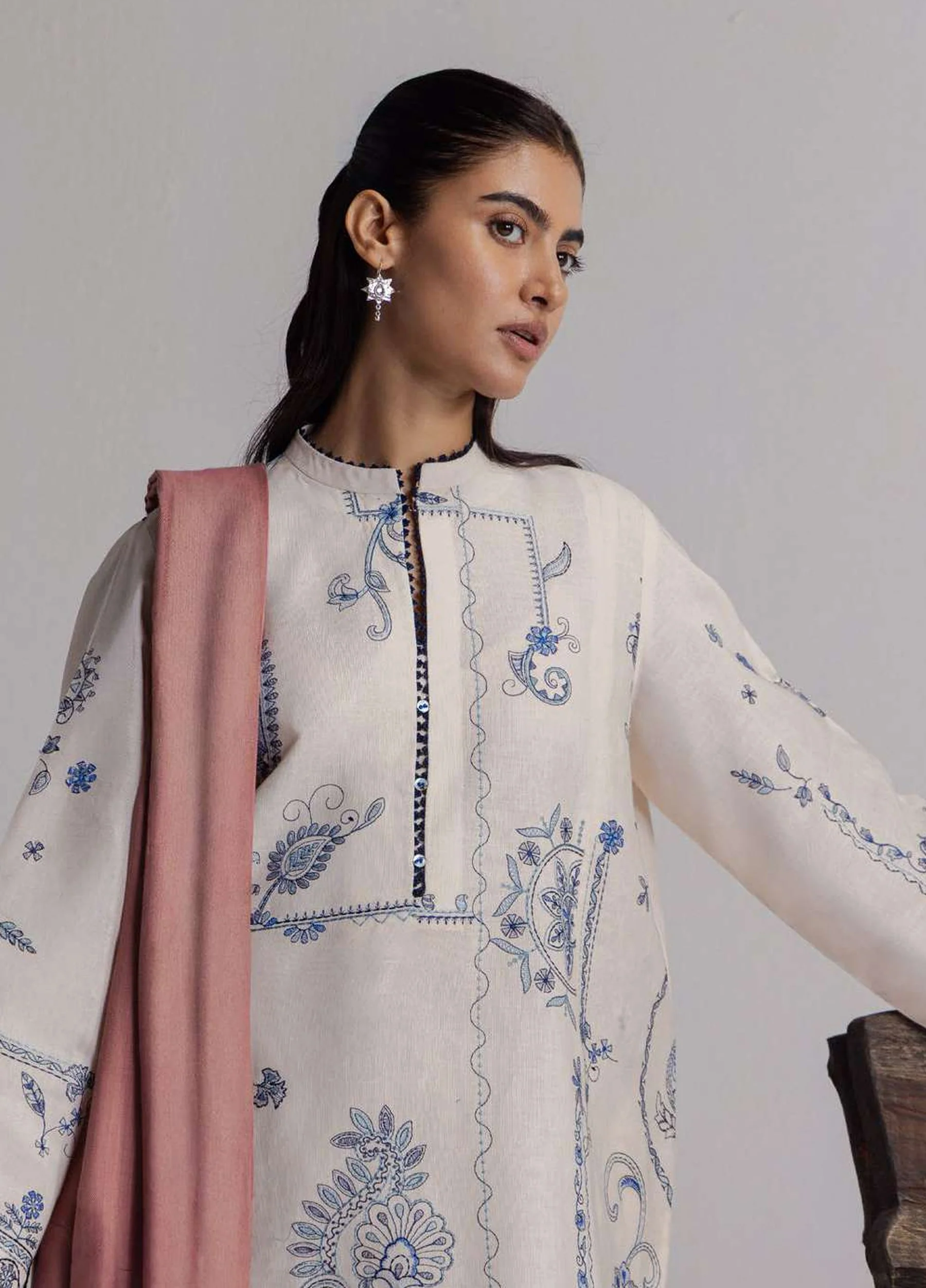 Coco by Zara Shahjahan Unstitched Khaddar DIBA 10B - Winter Collection - Image 3