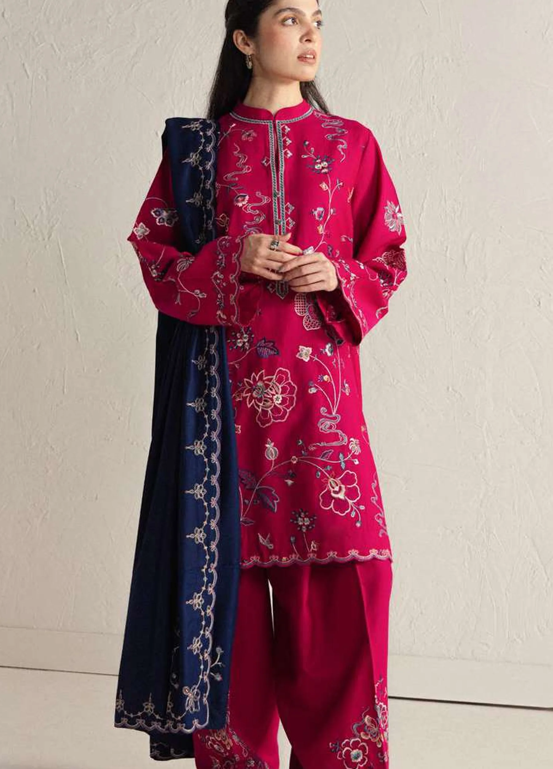 Coco by Zara Shahjahan Unstitched Khaddar NAIRANG 8B - Winter Collection - Image 3