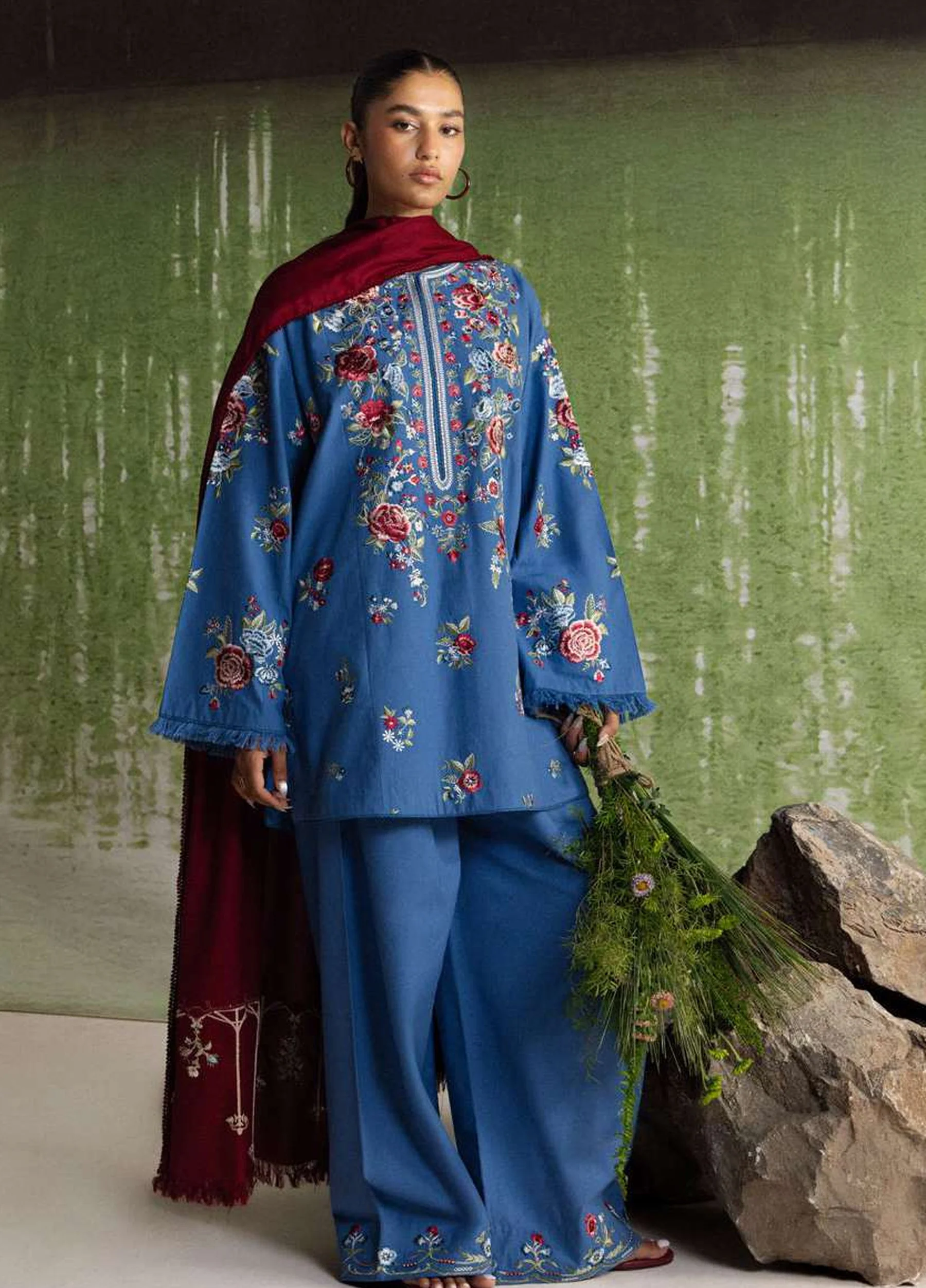 Coco by Zara Shahjahan Unstitched Khaddar ASMANI 9A - Winter Collection - Image 3