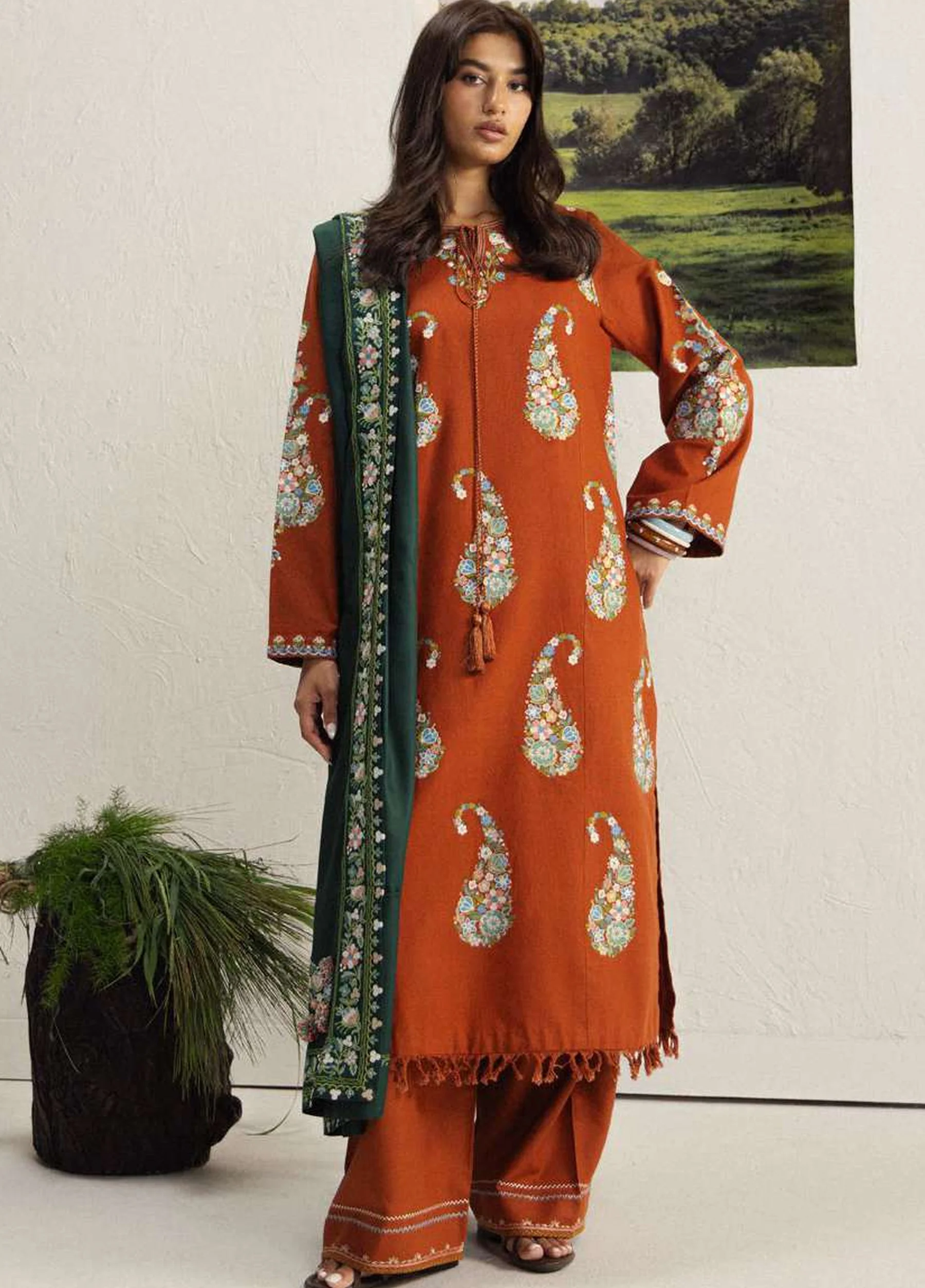 Coco by Zara Shahjahan Unstitched Khaddar SHIREEN 6B - Winter Collection