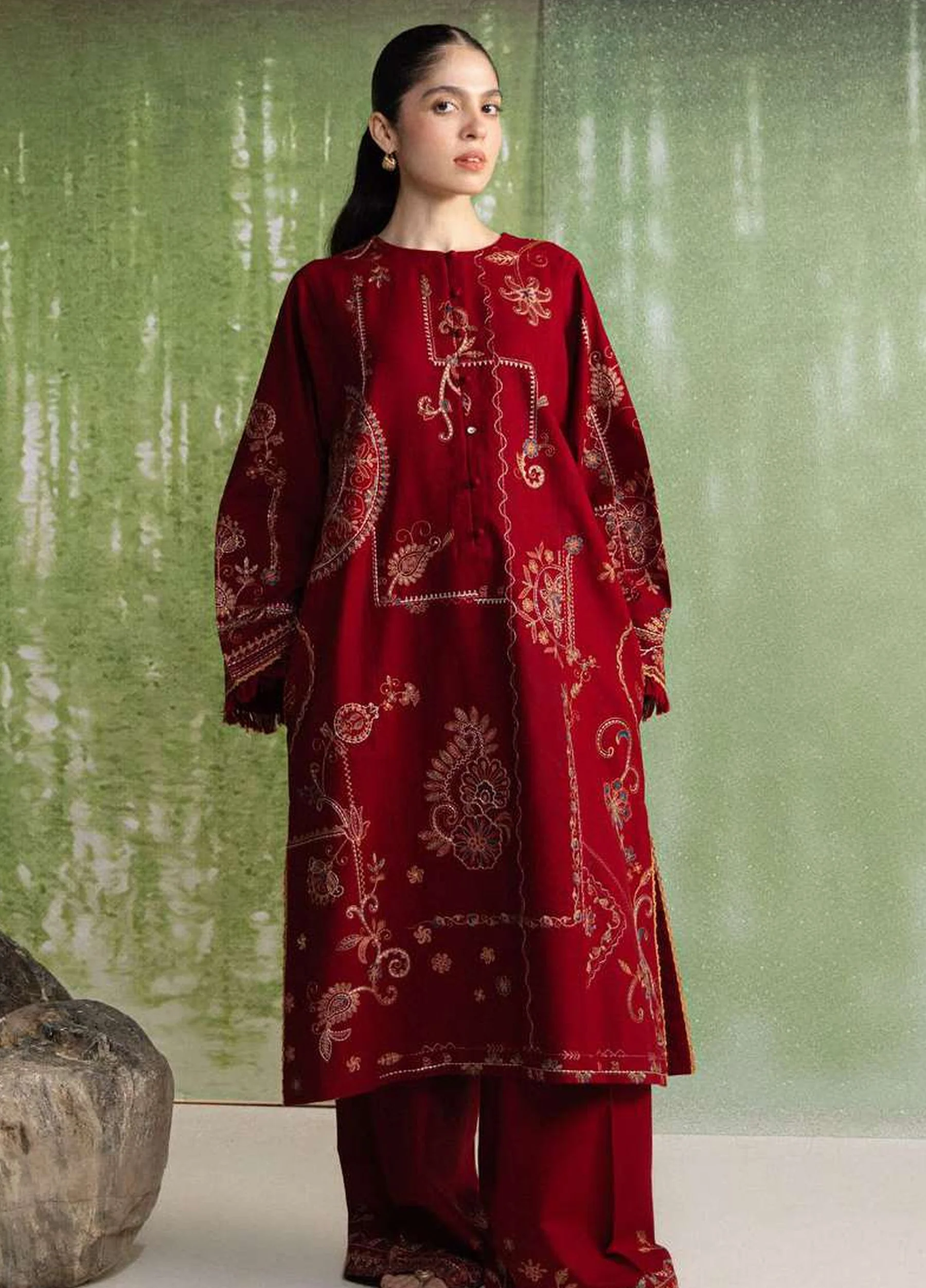 Coco by Zara Shahjahan Unstitched Khaddar DIBA 10A - Winter Collection - Image 4