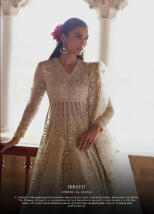 Alternative view of Dastangoi by Afrozeh Unstitched Embroidered Organza 3 Piece Suit Hikayat -1213