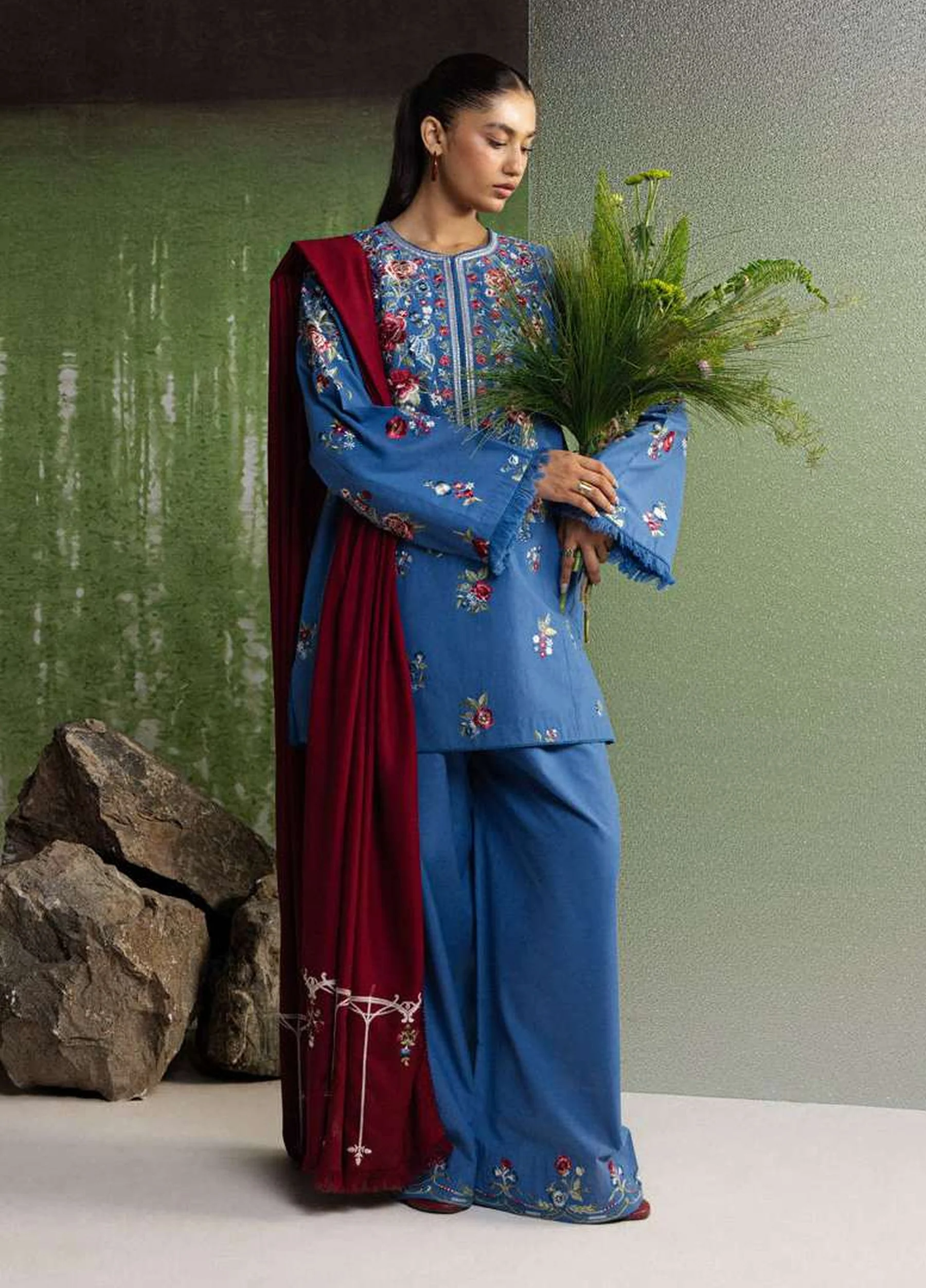 Coco by Zara Shahjahan Unstitched Khaddar ASMANI 9A - Winter Collection - Image 4