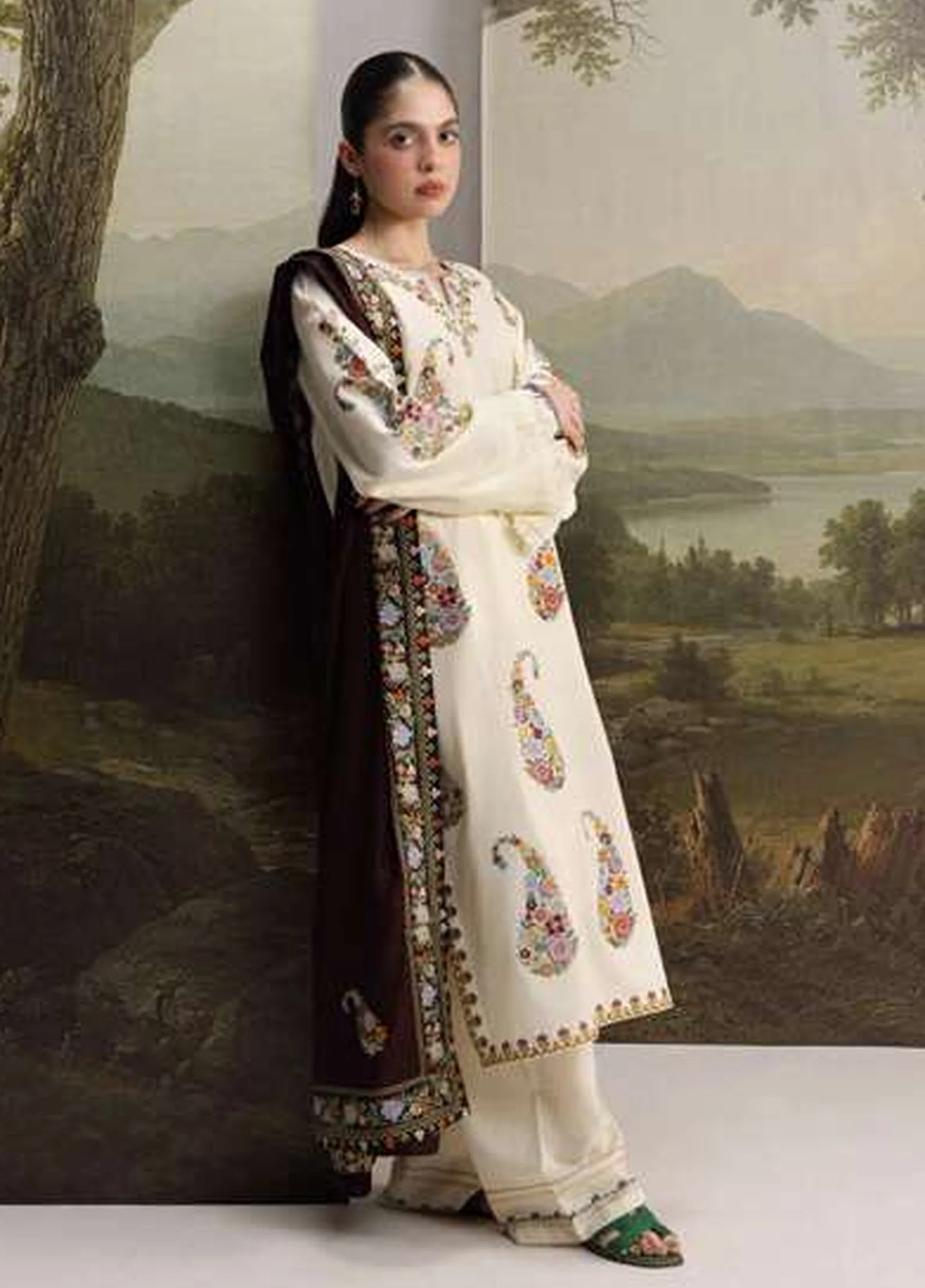 Coco by Zara Shahjahan Unstitched Khaddar SHIREEN 6A - Winter Collection - Image 4
