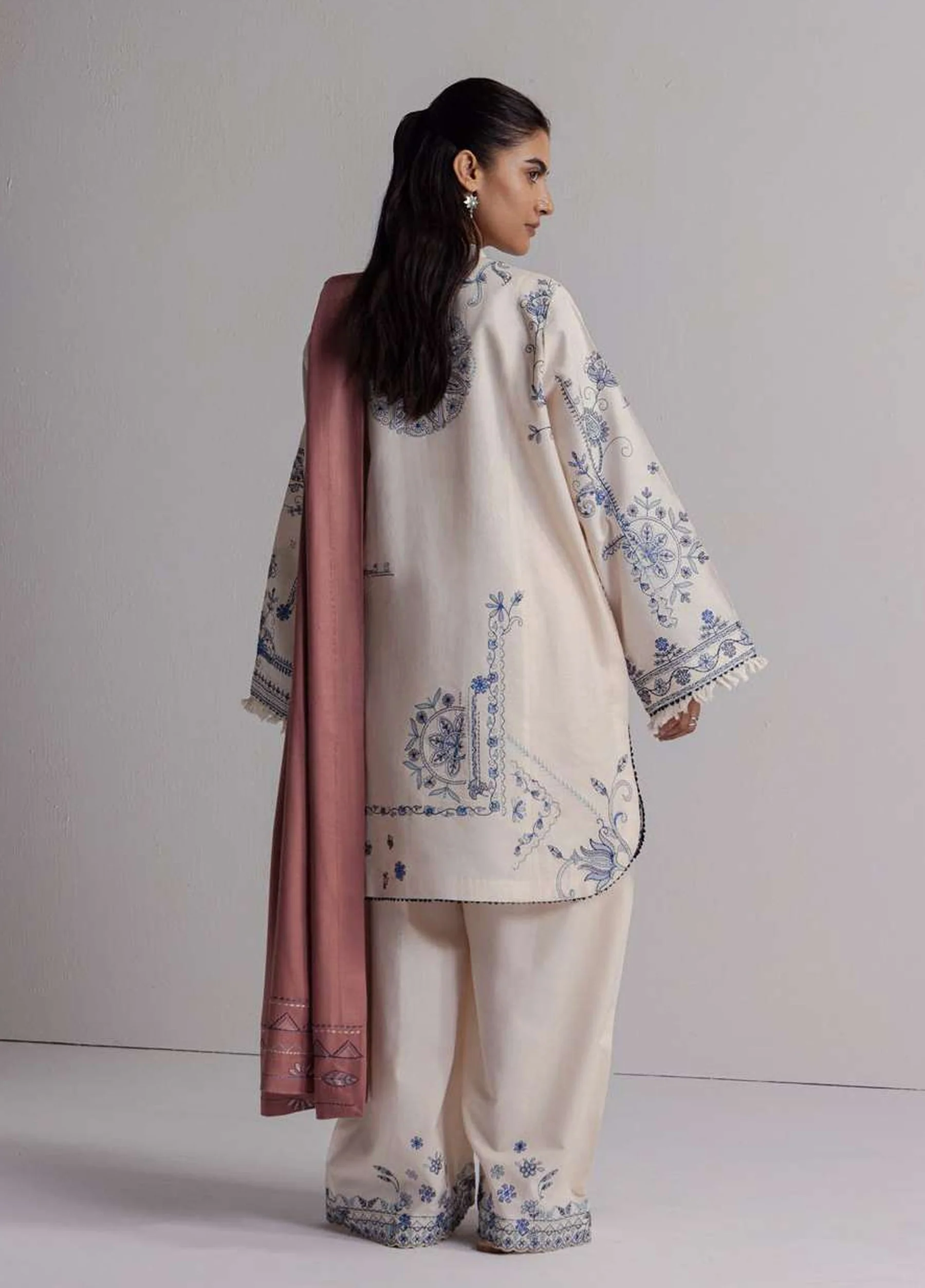 Coco by Zara Shahjahan Unstitched Khaddar DIBA 10B - Winter Collection - Image 5