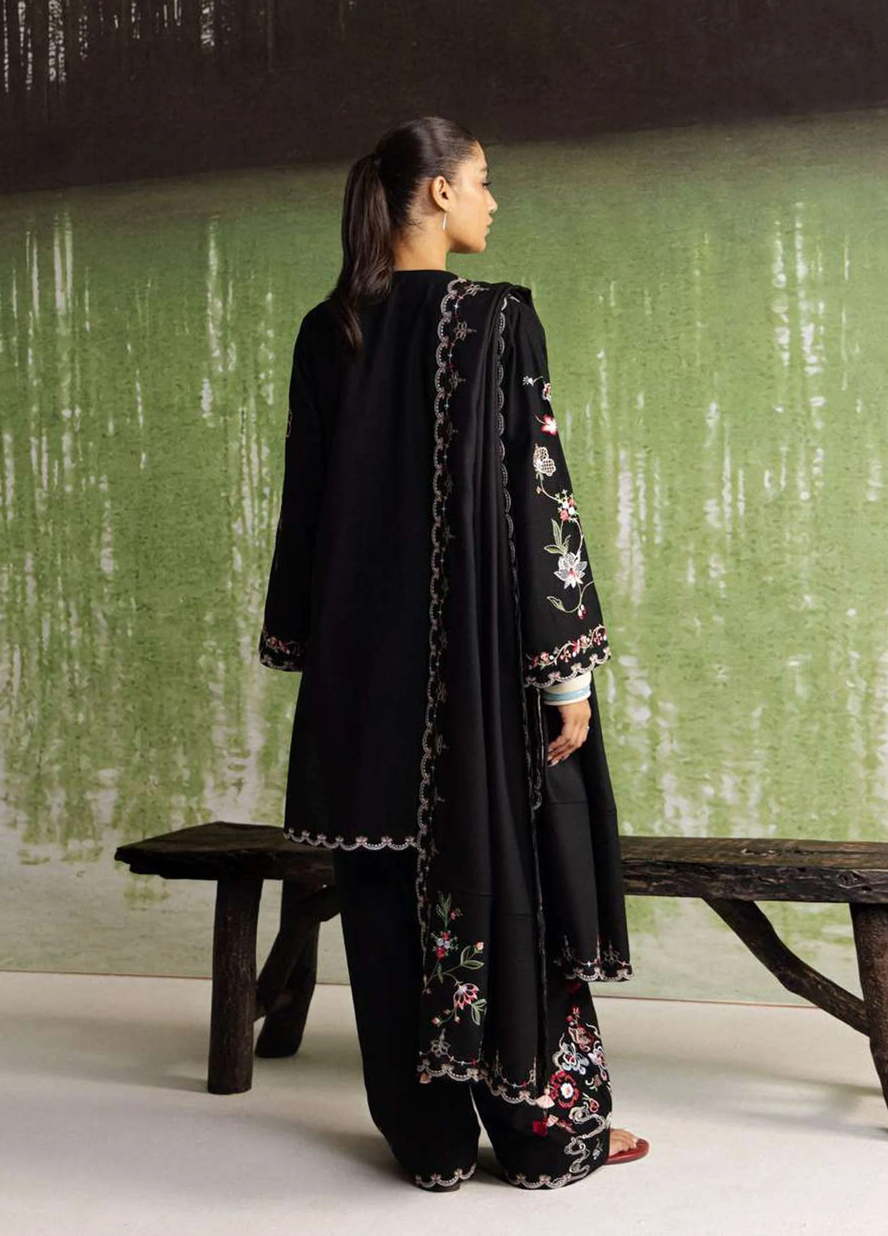 Coco by Zara Shahjahan Unstitched Khaddar NAIRANG 8A - Winter Collection - Image 5