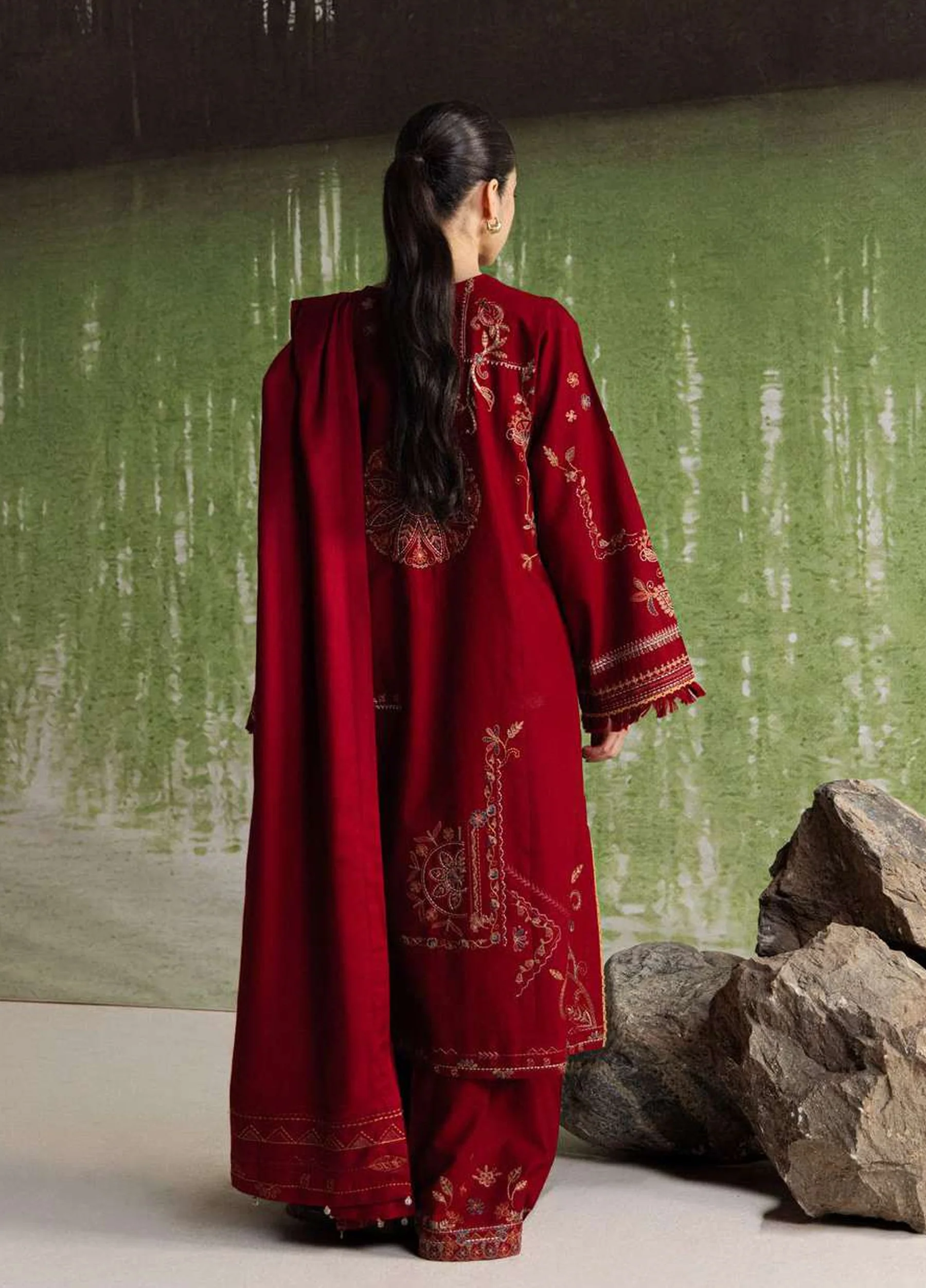 Coco by Zara Shahjahan Unstitched Khaddar DIBA 10A - Winter Collection - Image 5